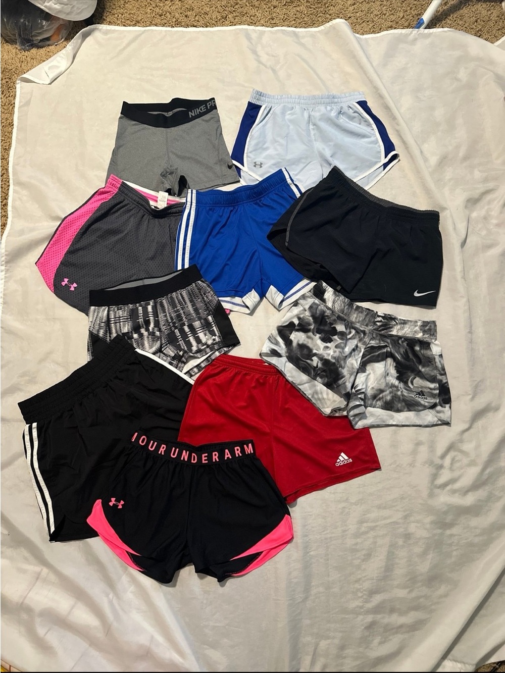 Bundle Nike Adidas Under Armour Shorts Sz XS/S
